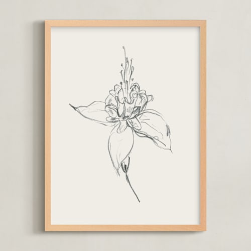 This is a off white / black art with standard by Miranda Mol called fuchsia 1 of 2 diptych