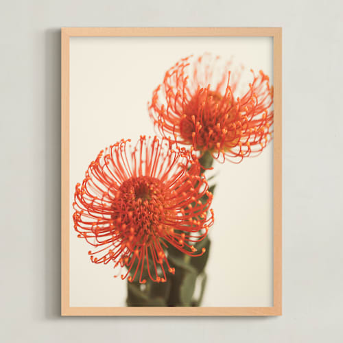 This is a tangerine art with standard by Kamala Nahas called protea 2