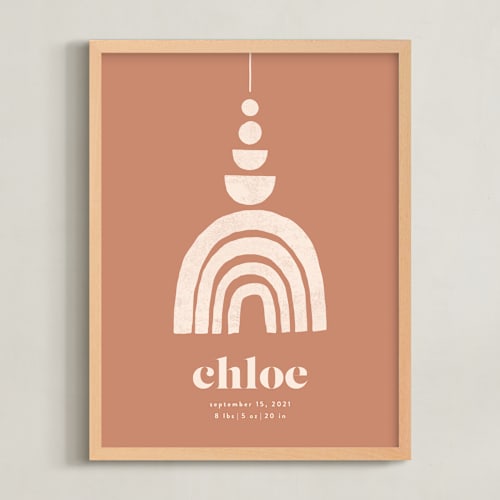 This is a toffee personalized art for kids by Iveta Angelova called boho geo mobile