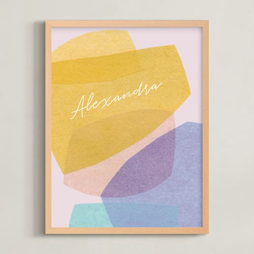 This is a candied dream personalized art for kids by Carrie Moradi called bright boulders
