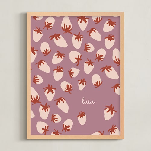 This is a mauve personalized art for kids by Alex Roda called laia