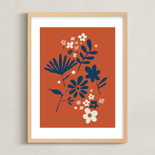 This is a vintage kids wall art by Kate Capone called vintage floral set iv