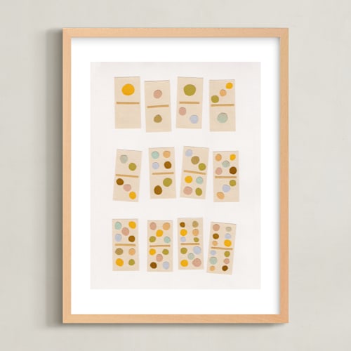 This is a cupcake kids wall art by Alisa Galitsyna called playful dominoes