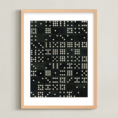 This is a onyx kids wall art by Heather Schertzer called double nine dominoes