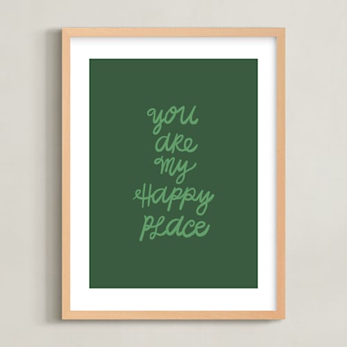 This is a grass kids wall art by Kelly Watkins called happy place