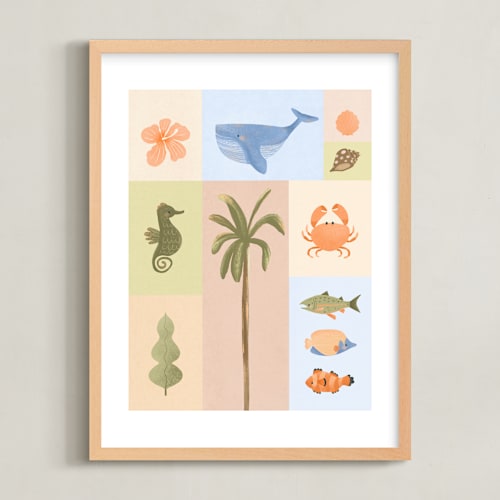 This is a sand kids wall art by Kate Blalock called coastal paradise