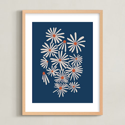 This is a vintage kids wall art by Kate Capone called vintage floral set ii