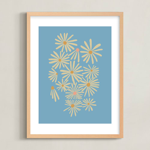 This is a faded kids wall art by Kate Capone called vintage floral set ii