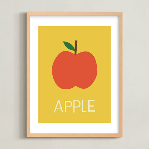 This is a marigold kids wall art by Ellen Schlegelmilch called fruit i