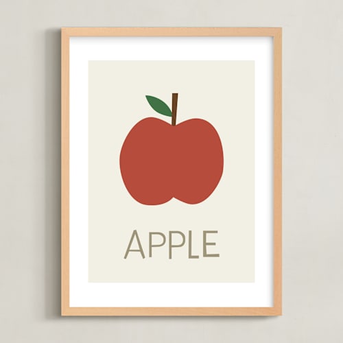 This is a cream kids wall art by Ellen Schlegelmilch called fruit i