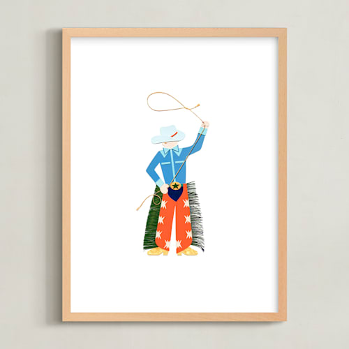 This is a cajun shrimp kids wall art with standard by Kelsey Livingston called cowboy carl