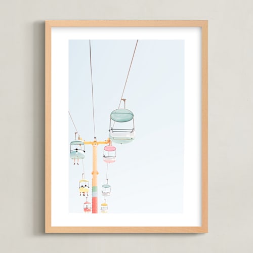 This is a azure mist kids wall art by Tania Medeiros called building memories no.2