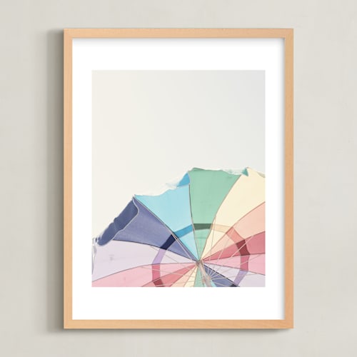 This is a white kids wall art by Caroline Mint called rainbow summer