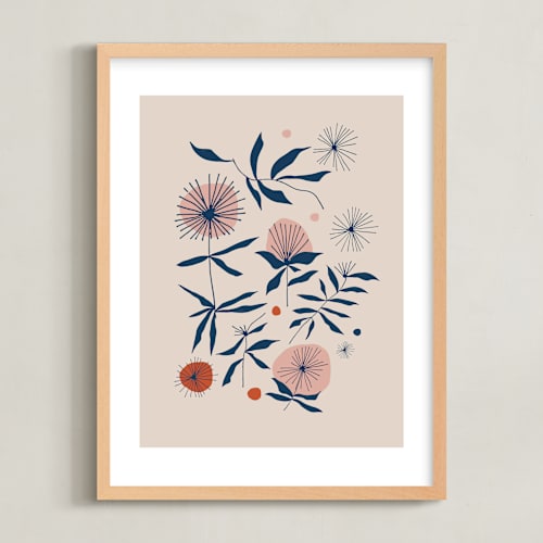 This is a vintage kids wall art by Kate Capone called vintage floral set i