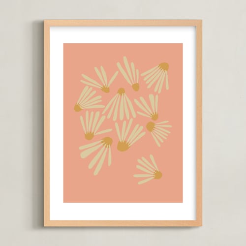 This is a faded kids wall art by Kate Capone called vintage floral set iii