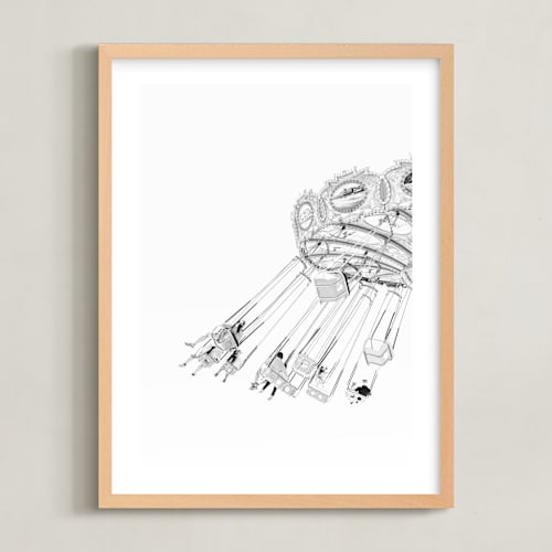 This is a gray cloud kids wall art by Tania Medeiros called building memories no.1