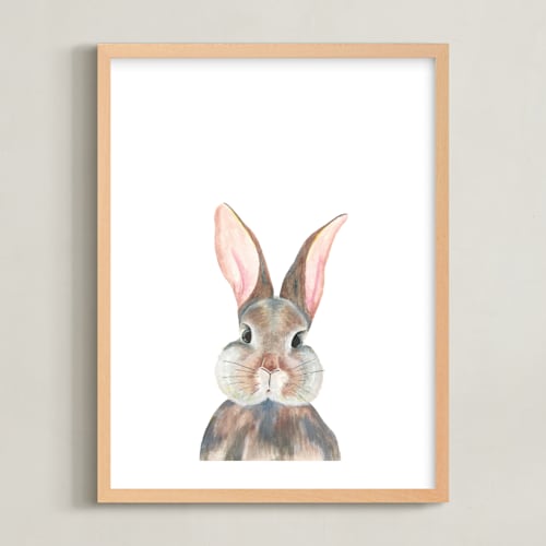 This is a grey art by Together Apart called curious bunny