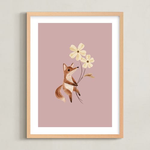 This is a blossom art by Vivian Yiwing called fox with flowers