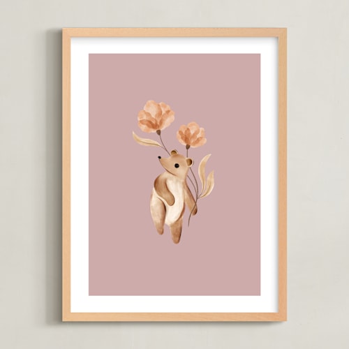 This is a blossom art by Vivian Yiwing called bear with flowers