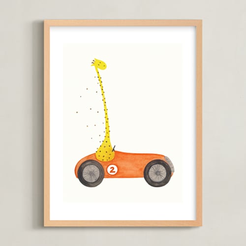 This is a orange art by Francisca Reyes called fast riders iii