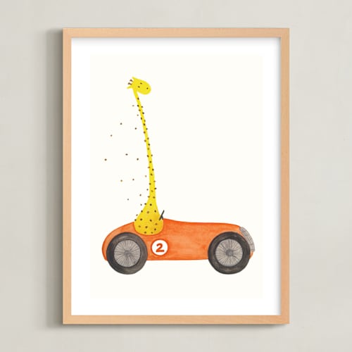 This is a orange art with standard by Francisca Reyes called fast riders iii