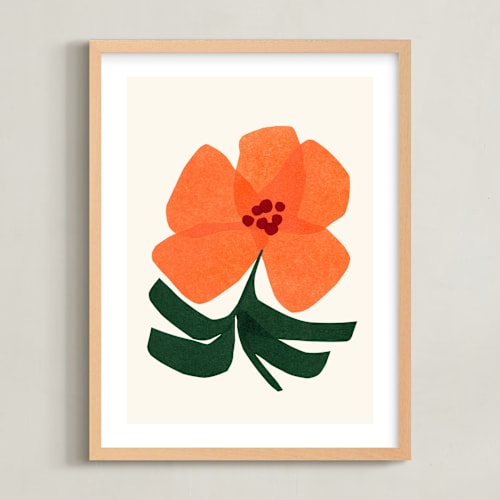 This is a poppy nursery wall art with standard by Carrie Moradi called dancing florals 2