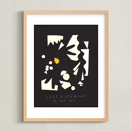 This is a twilight nursery wall art by Elliot Stokes called like a diamond in the sky