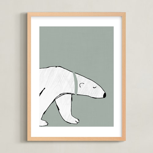This is a sage nursery wall art by Anne Ciotola called polar 1