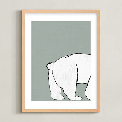 This is a sage nursery wall art by Anne Ciotola called polar 2