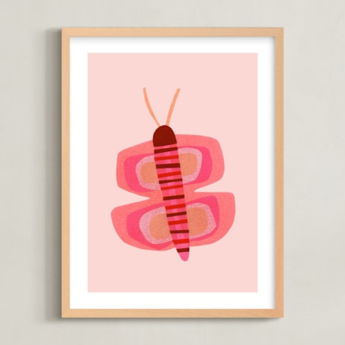 This is a gumball nursery wall art with standard by Carrie Moradi called tissue butterfly