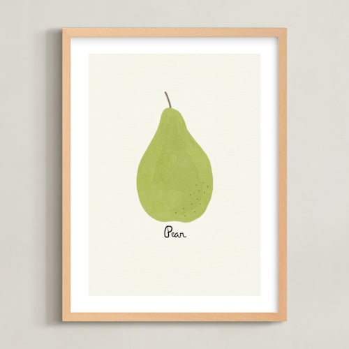 This is a anjou green nursery wall art with standard by Betsy Siber called round fruit duo 2