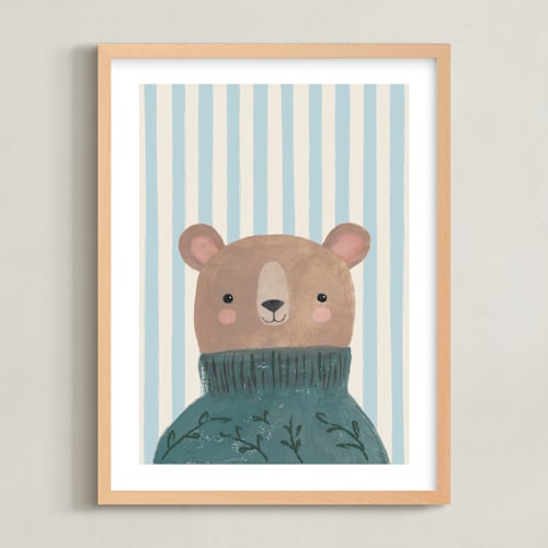 This is a baby blue nursery wall art with standard by Karidy Walker called country collection 2