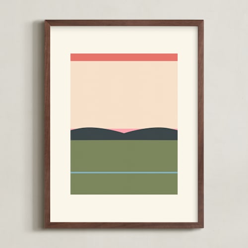 This is a grass green art by Roseanne Kenny called horizons set 3