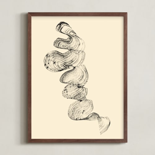 This is a vanilla cream art by Rebecca Johnstone called abstract swirls