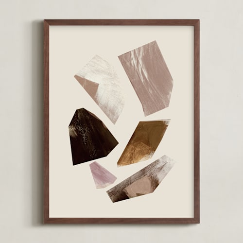 This is a leather art by Melanie Severin called compositional shapes 1