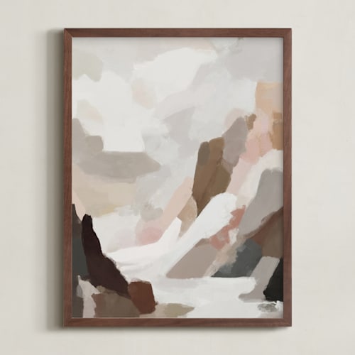 This is a tan art by Melanie Severin called earthy cascade ii