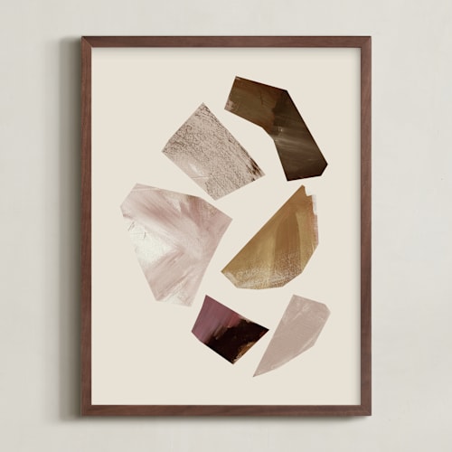 This is a leather art by Melanie Severin called compositional shapes 2