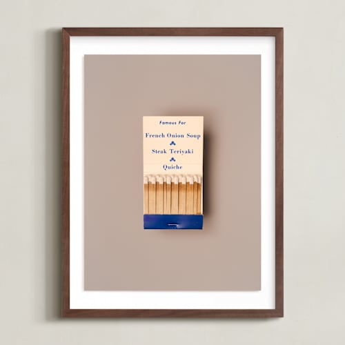 This is a french onion blue art by Andrew McClintock called famous food blue