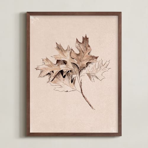 This is a sepia art by Olivia Kanaley Inman called leaf study