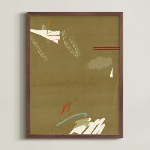 This is a earth brown art with standard by Shiho Whitehead called room 3 ii