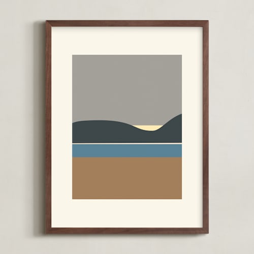 This is a earthy brown art by Roseanne Kenny called horizons set 1