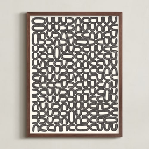 This is a graphite stick art with standard by Emily Kariniemi called language