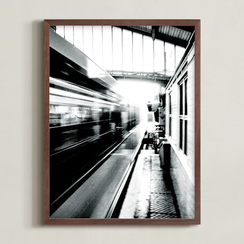 This is a black and white art by Marker Girl called riding on the metro