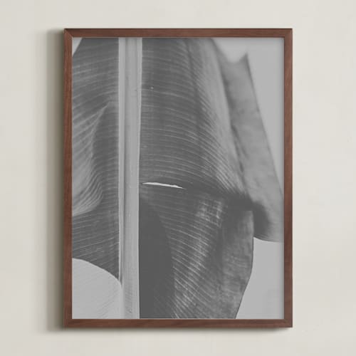 This is a steel grey art by Alicia Abla called rainforest leaf