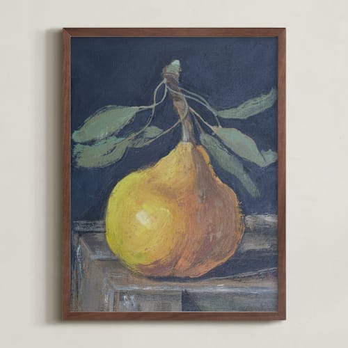 This is a charcoal art by Rachel Roe called pear still life