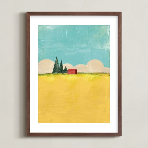 This is a straw kids wall art by sue prue called playing field