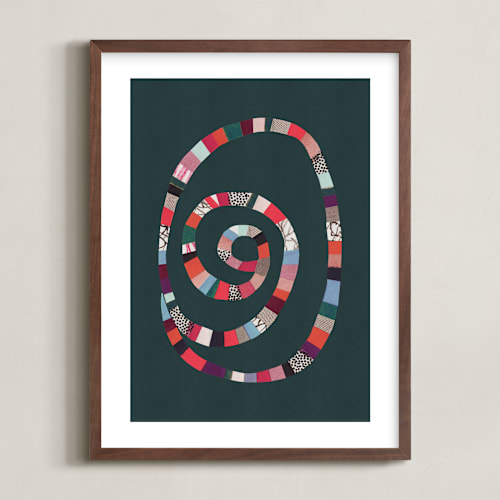 This is a slate blue kids wall art by Alisa Galitsyna called whirl of colors