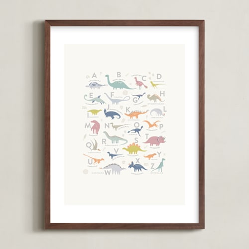 This is a cretaceous art by Teju Reval called alphabet dinos