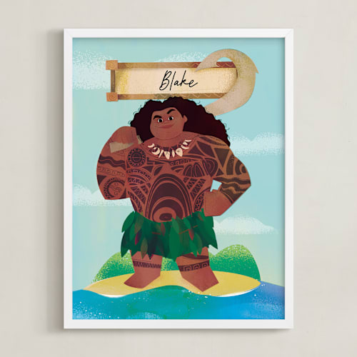 This is a deep sea disney art by Lori Wemple called maui the wayfinder from disney's moana