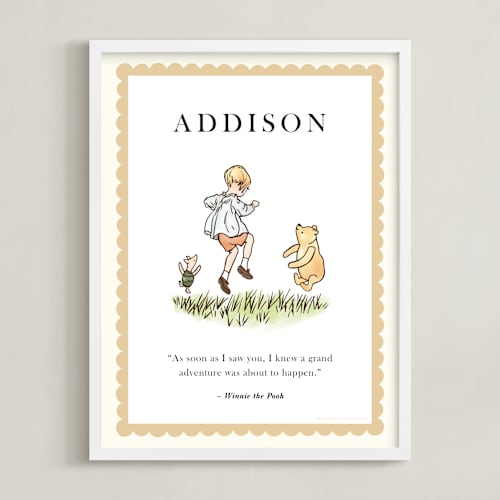 This is a honey disney art with standard by Katherine Moynagh called disney's winnie the pooh vintage quotes